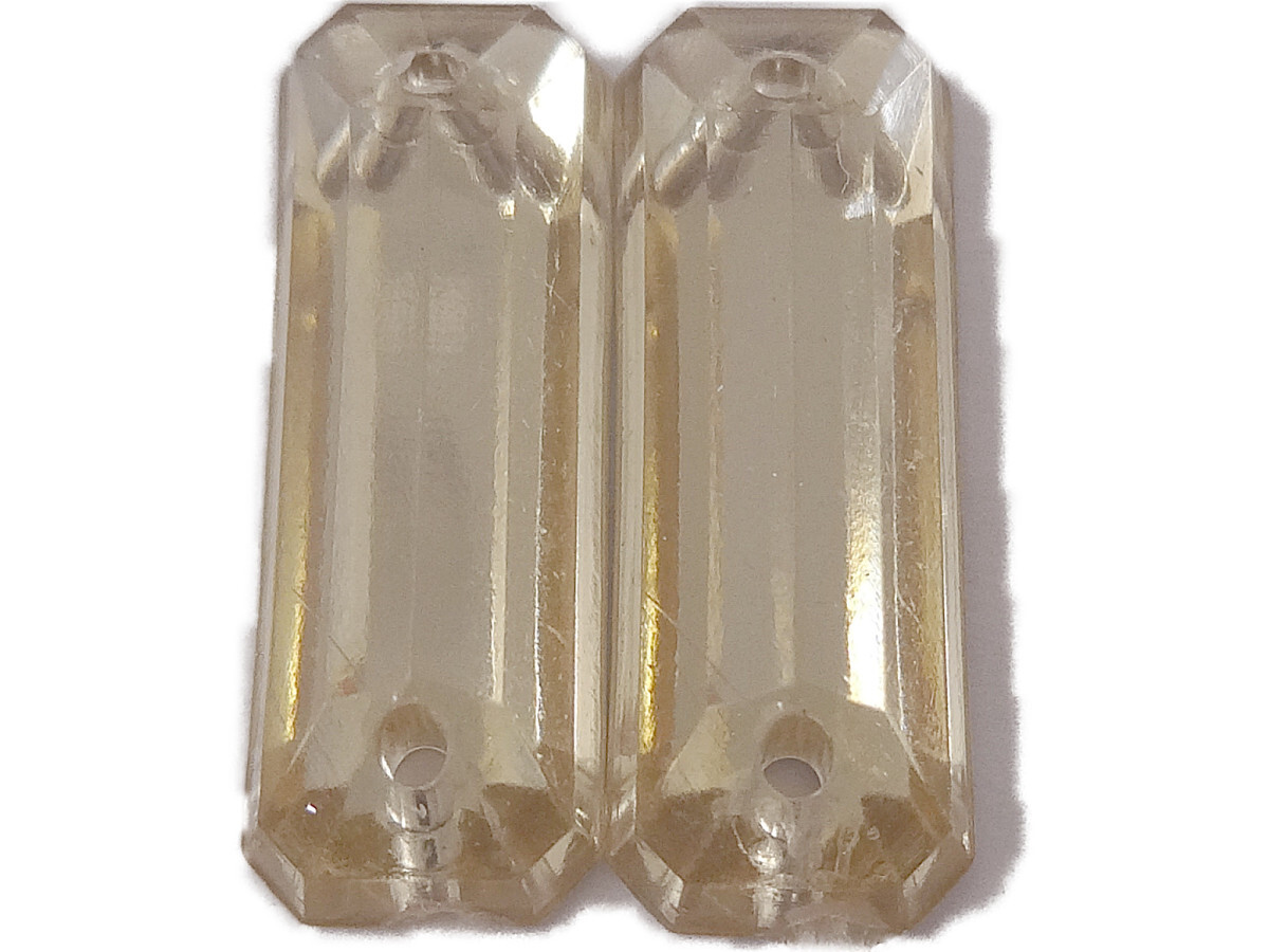 キラリ手芸部 No.800ビジュー パーツ 手芸用 ソーオン ストーン(アクリル)黄色(イエロー)0.7×1.8cm_25個入り拍卖