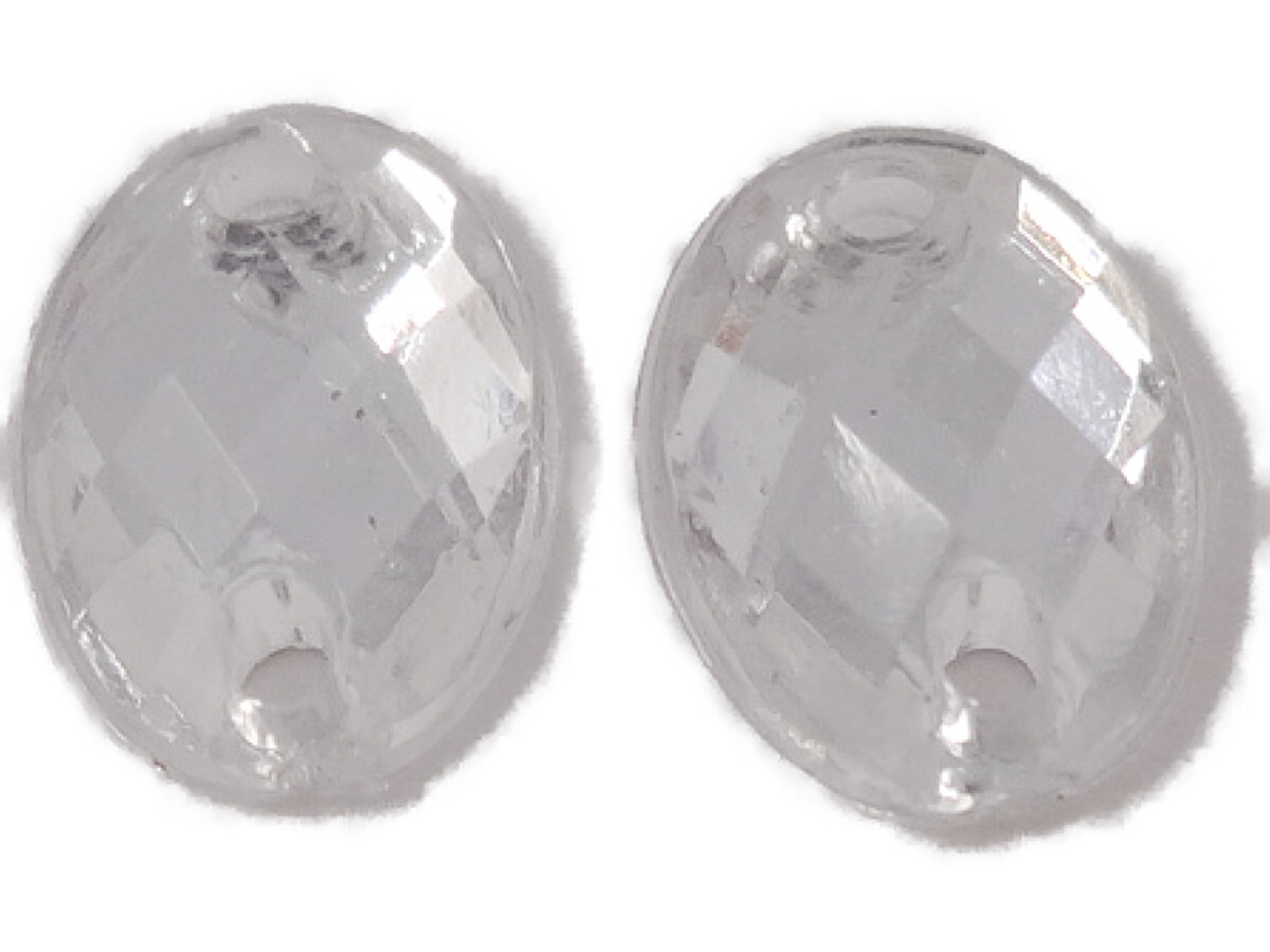 キラリ手芸部 No560ビジュー パーツ 手芸用 ソーオン ストーン(アクリル)クリスタル(楕円)0.6×0.8cm_25個入り拍卖