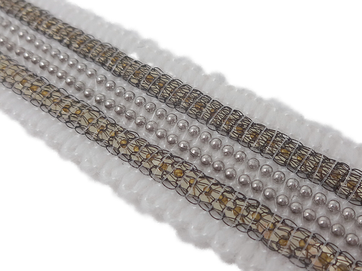 キラリ手芸部 No.3105スパンコールブレード 手芸用(白色:ホワイト)_幅2.0cm×長さ2m巻き シークイン sequin拍卖