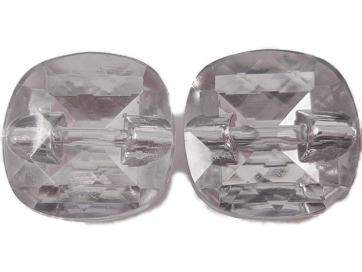 キラリ手芸部 No1278_ビジュー ボタン 手芸用 ソーオン ストーン(アクリル)_クリスタル1.4×1.4cm_4個入り拍卖