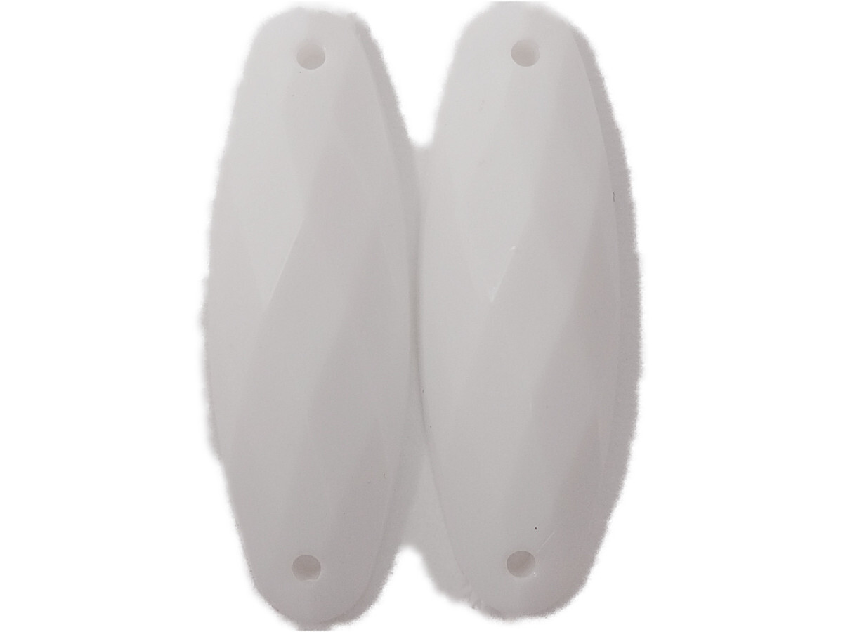 キラリ手芸部 No.916ビジュー パーツ 手芸用 ソーオン ストーン(アクリル)白色(ホワイト)_0.7×2.2cm_16個入り拍卖