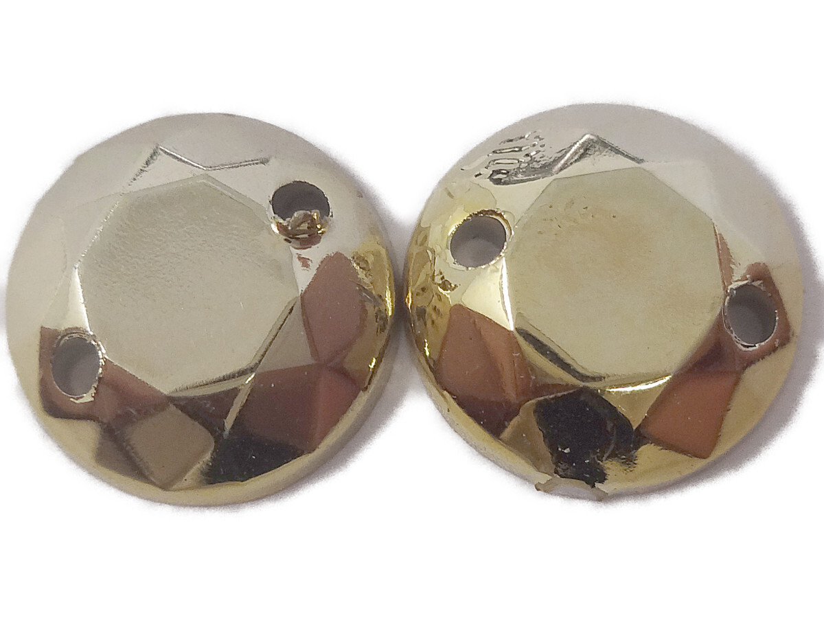 キラリ手芸部 No.2987ビジュー パーツ 手芸用 ソーオン ストーン(アクリル)金色(ゴールド)1.0×1.0cm_20個入り拍卖