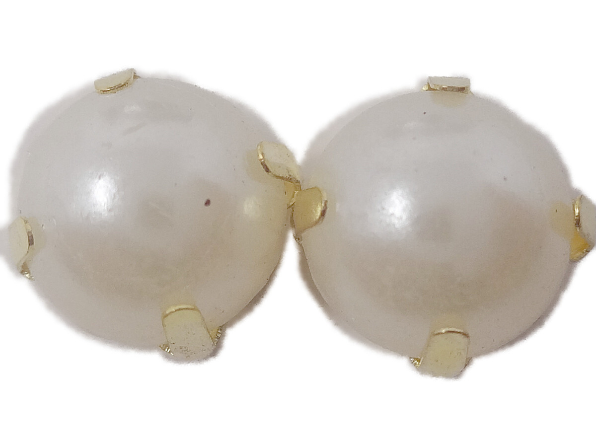 キラリ手芸部 No.3121ビジュー パーツ 手芸用 ツメ有り(アクリル)パール風0.8×0.8cm_6個入り拍卖