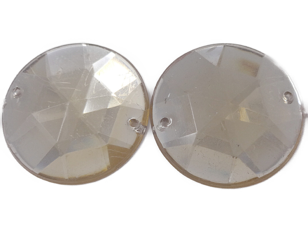 キラリ手芸部 No463ビジュー パーツ 手芸用 ソーオン ストーン(アクリル)茶色(ブラウン)(丸)2.6×2.6cm8個入り拍卖