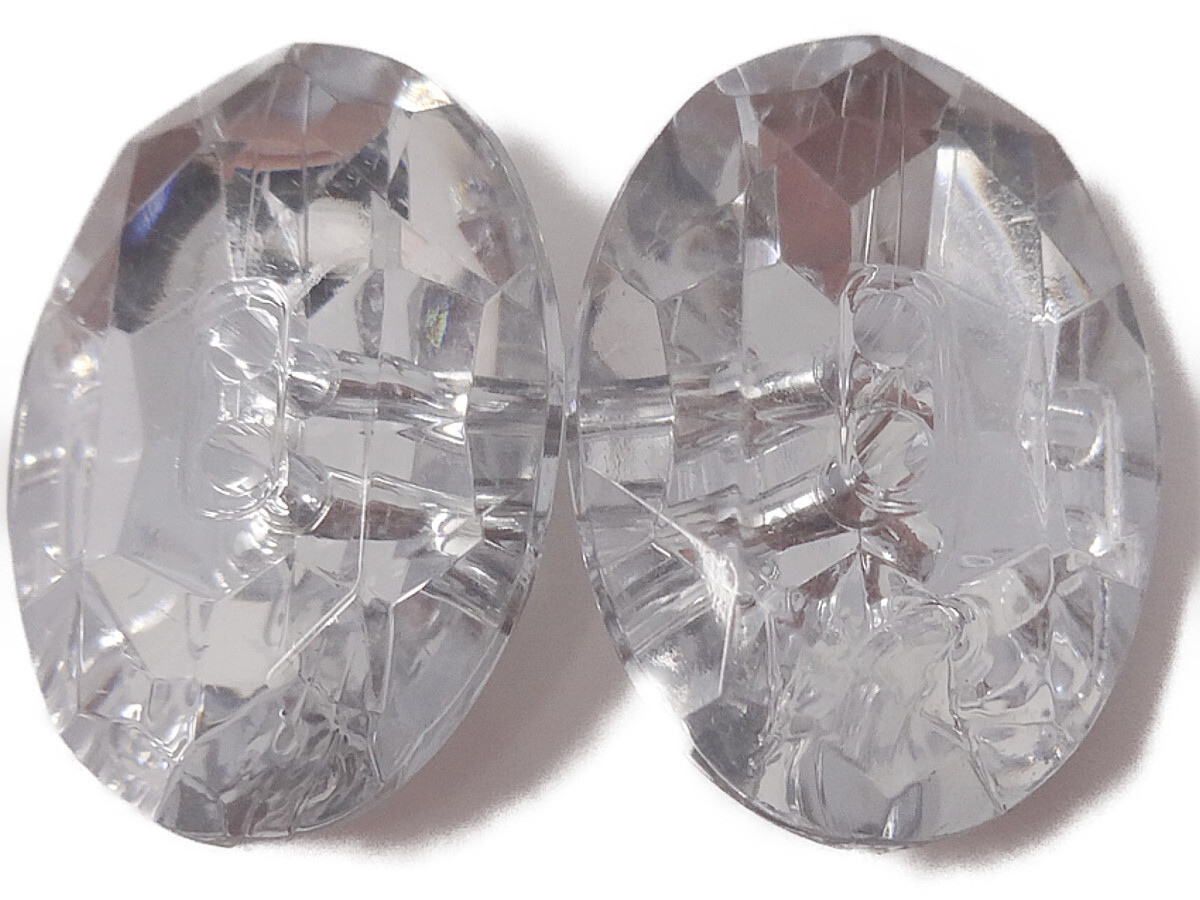 キラリ手芸部 No552ビジュー ボタン 手芸用 ソーオン ストーン(アクリル)_クリスタル2.0×2.8cm_2個入り拍卖