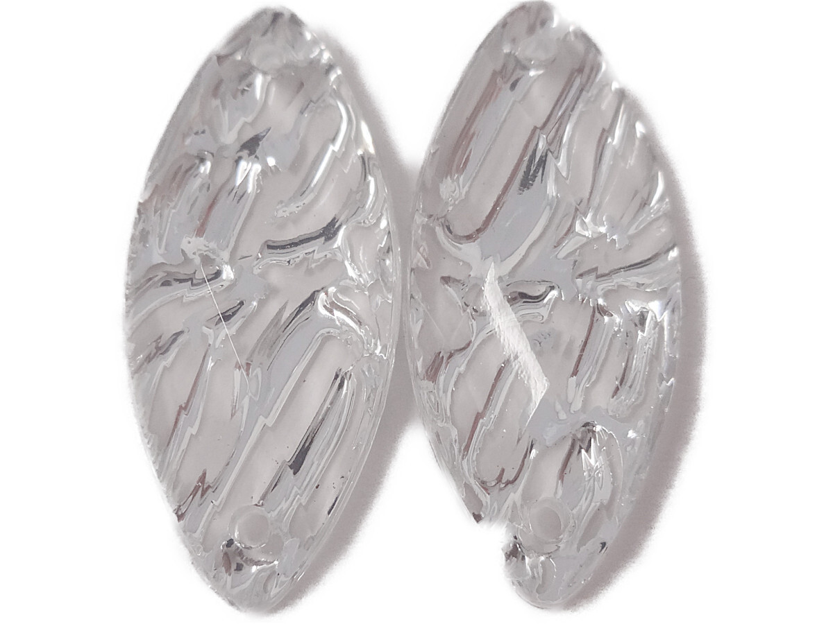 キラリ手芸部 No.2631ビジュー パーツ 手芸用 ソーオン ストーン(アクリル)クリスタル_1.0cm×2.3cm_6個入り拍卖