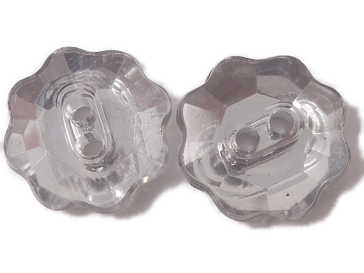 キラリ手芸部 No1273_ビジュー ボタン 手芸用 ソーオン ストーン(アクリル)_クリスタル1.0×1.0cm_7個入り拍卖