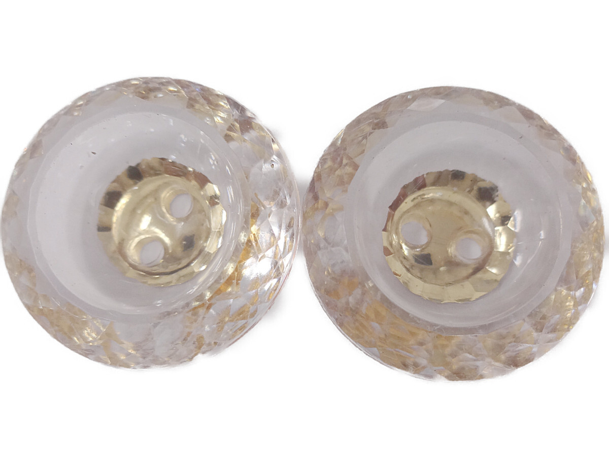 キラリ手芸部 No1290_ビジュー ボタン 手芸用 ソーオン ストーン(アクリル)_クリスタル2.0×2.0cm_3個入り拍卖