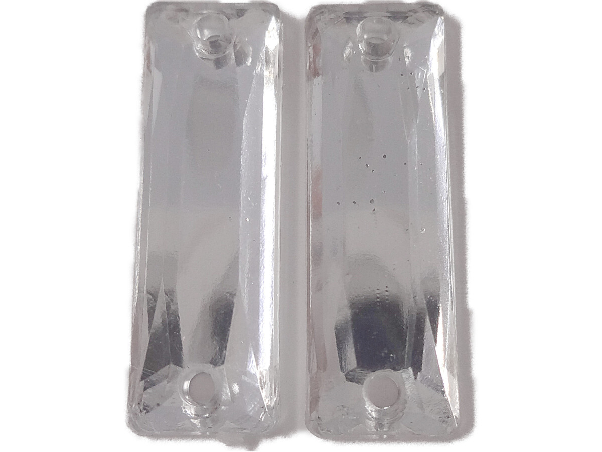 キラリ手芸部 No.693ビジュー パーツ 手芸用 ソーオン ストーン(アクリル)クリスタル0.7×2.1cm_10個入り拍卖