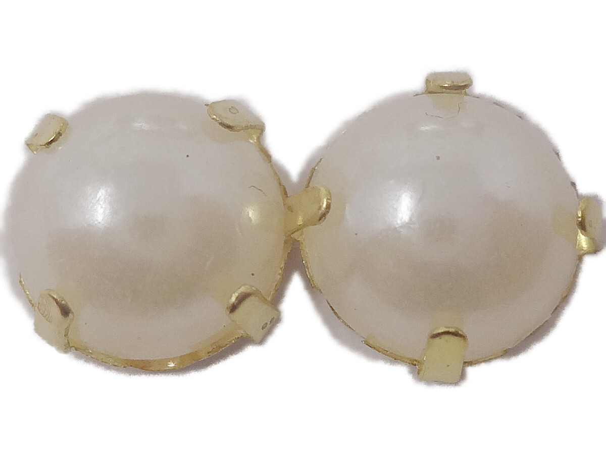 キラリ手芸部 No.3730ビジュー パーツ 手芸用 ツメ有り(アクリル)パール風0.8×0.8cm_6個入り拍卖