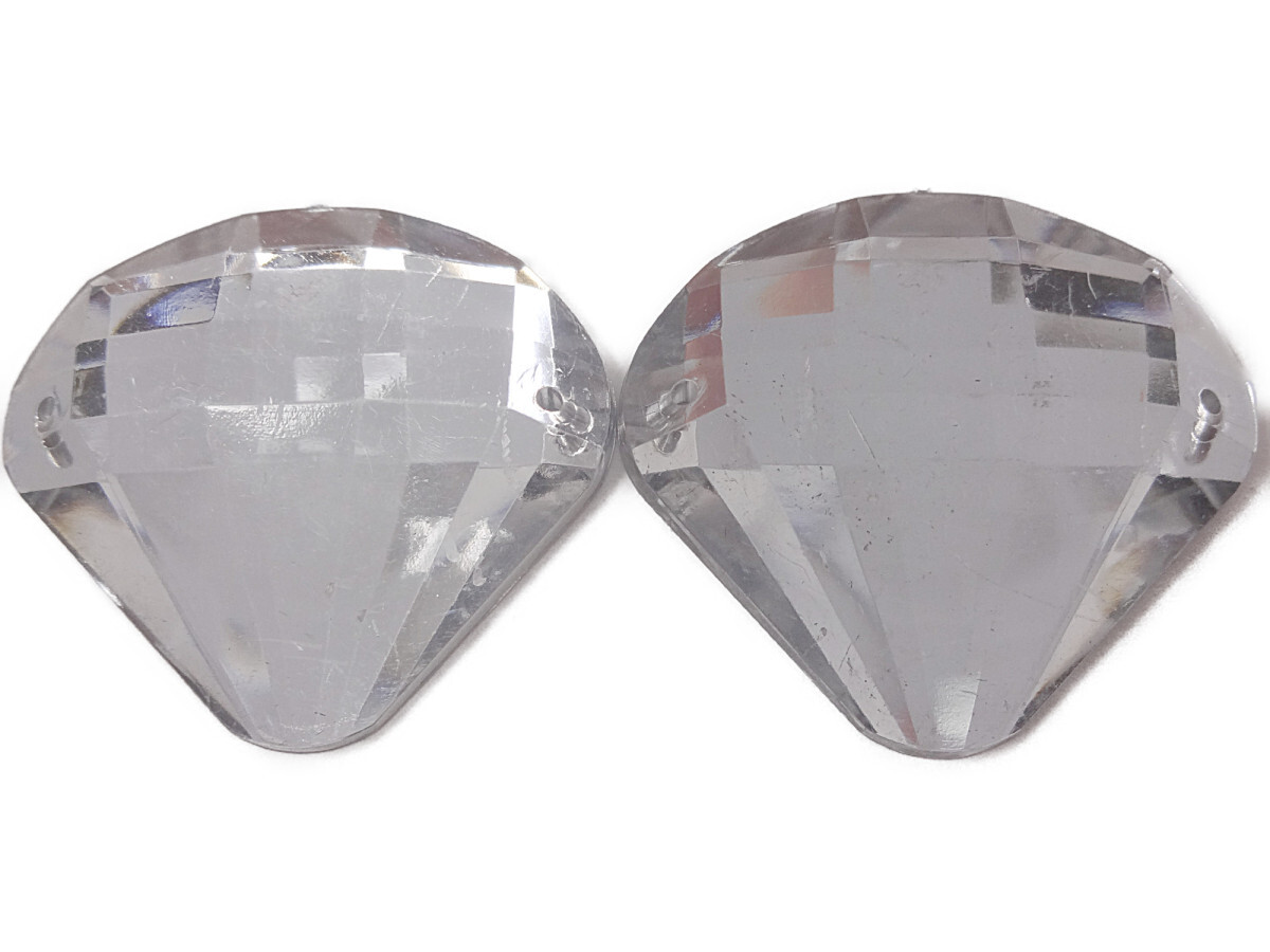 キラリ手芸部 No1158ビジュー パーツ 手芸用 ソーオン ストーン(アクリル)クリスタル_2.6×2.8cm_2個入り拍卖