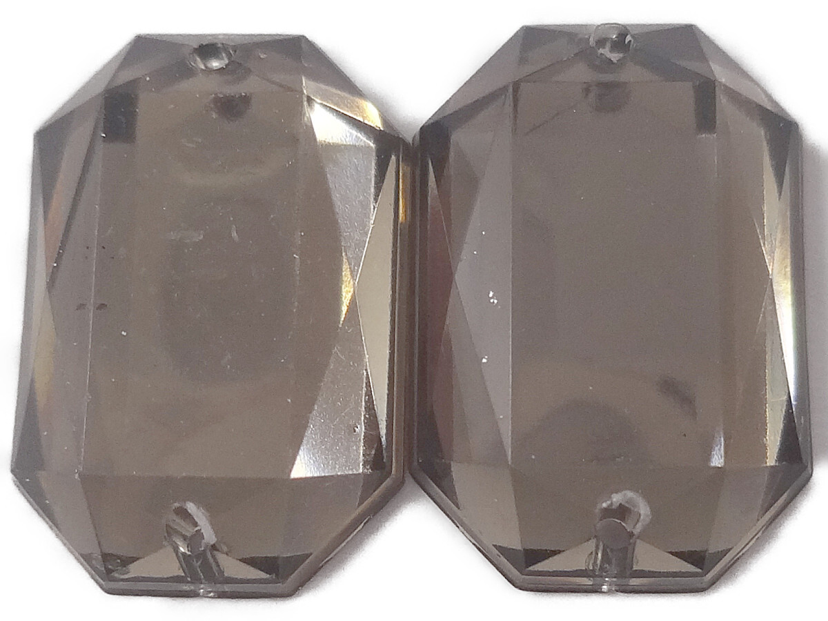 キラリ手芸部 No.3713ビジュー パーツ 手芸用 ソーオン ストーン(アクリル)茶色(ブラウン)(四角)1.0×1.4cm_20個入り拍卖