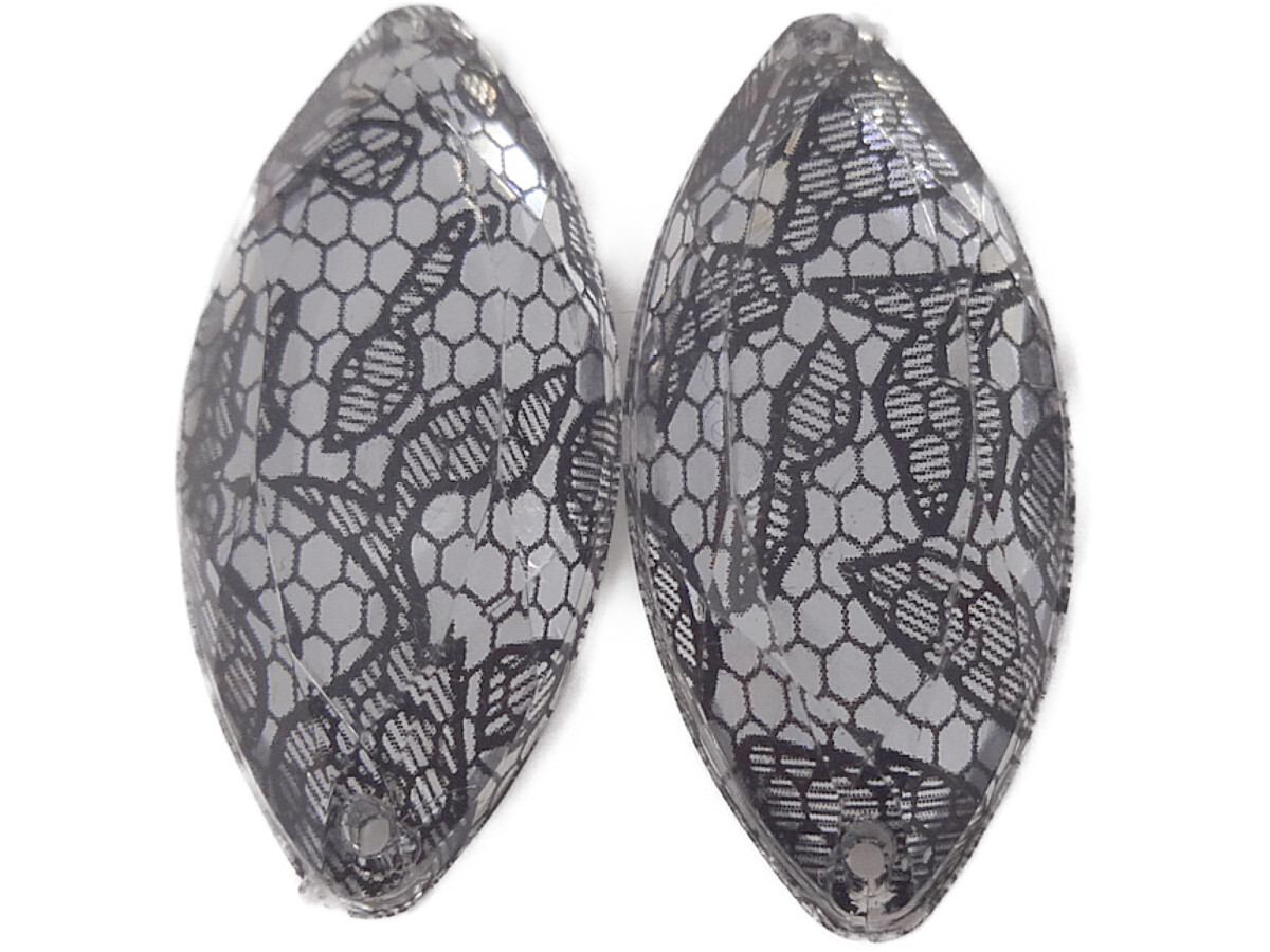 キラリ手芸部 No.455ビジュー パーツ 手芸用 ソーオン ストーン(アクリル)レオパード柄1.3×2.8cm_7個入り拍卖