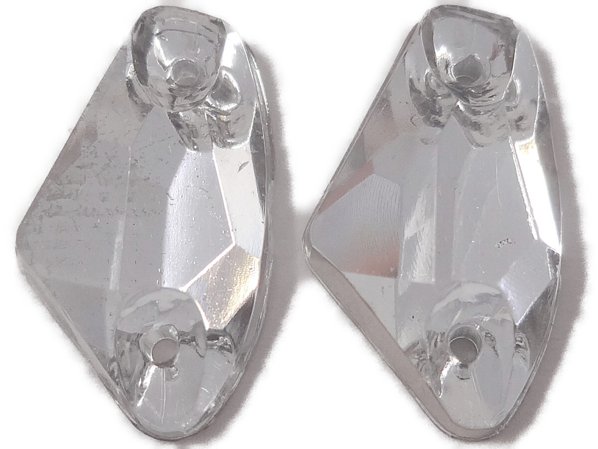 キラリ手芸部 No676ビジュー パーツ 手芸用 ソーオン ストーン(アクリル)クリスタル_0.8×1.4cm_5個入り拍卖