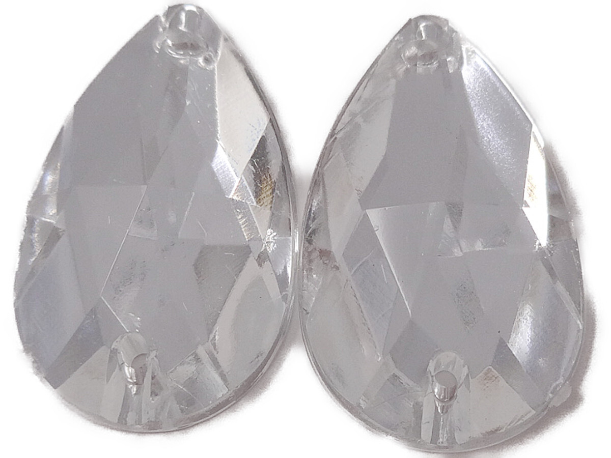 キラリ手芸部 No582ビジュー パーツ 手芸用 ソーオン ストーン(アクリル)クリスタル(雫型)1.7×2.8cm_3個入り拍卖