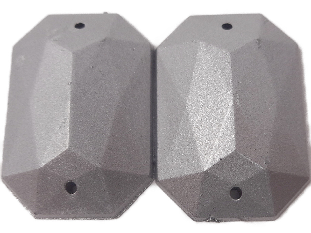 キラリ手芸部 No518ビジュー パーツ 手芸用 ソーオン ストーン(アクリル)つや消し加工_銀色(シルバー)1.8×2.5cm_3個入り拍卖