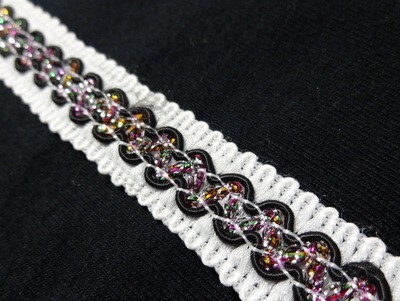 キラリ手芸部 No.3090ブレード 手芸用_白色(ホワイト)_幅1.3cm×3m巻き拍卖