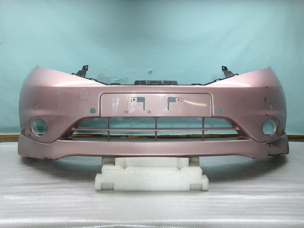 ◆ E12 ノート NOTE 前期 純正 フロントバンパー フロントスポイラー付き 62022-3VA0H ナデシコピンク拍卖
