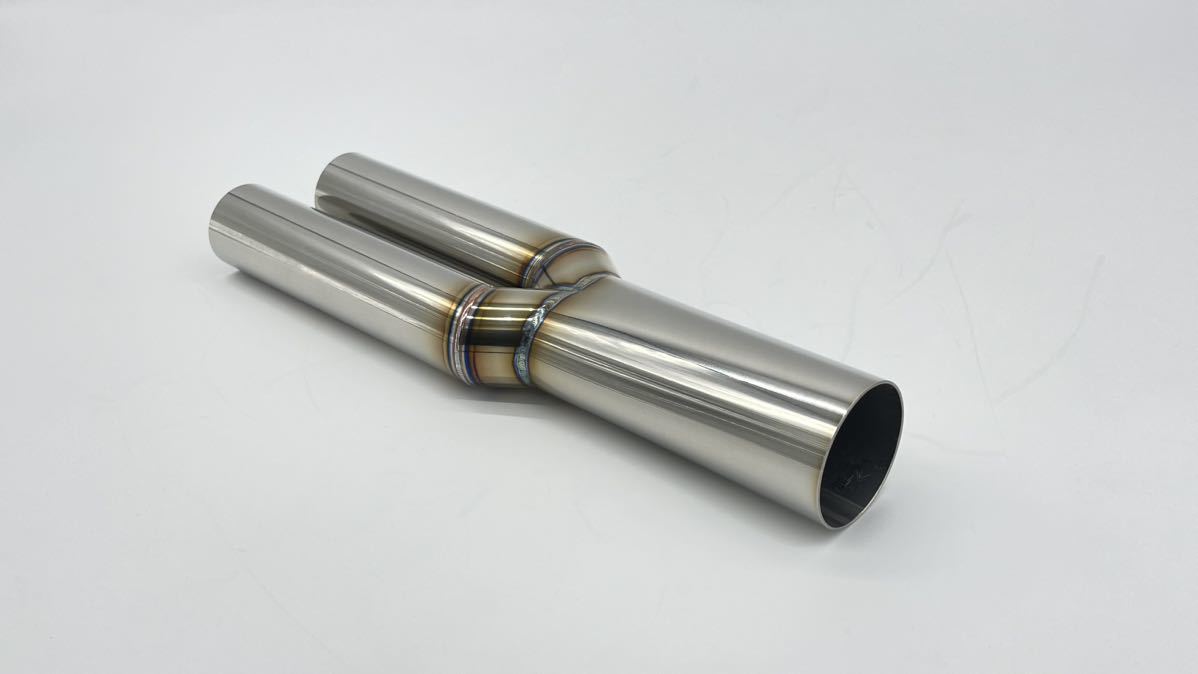 ワンオフマフラー制作用デュアルマフラー出口オフセット38φ入口内径50.8φ サイズ変更も可能!拍卖