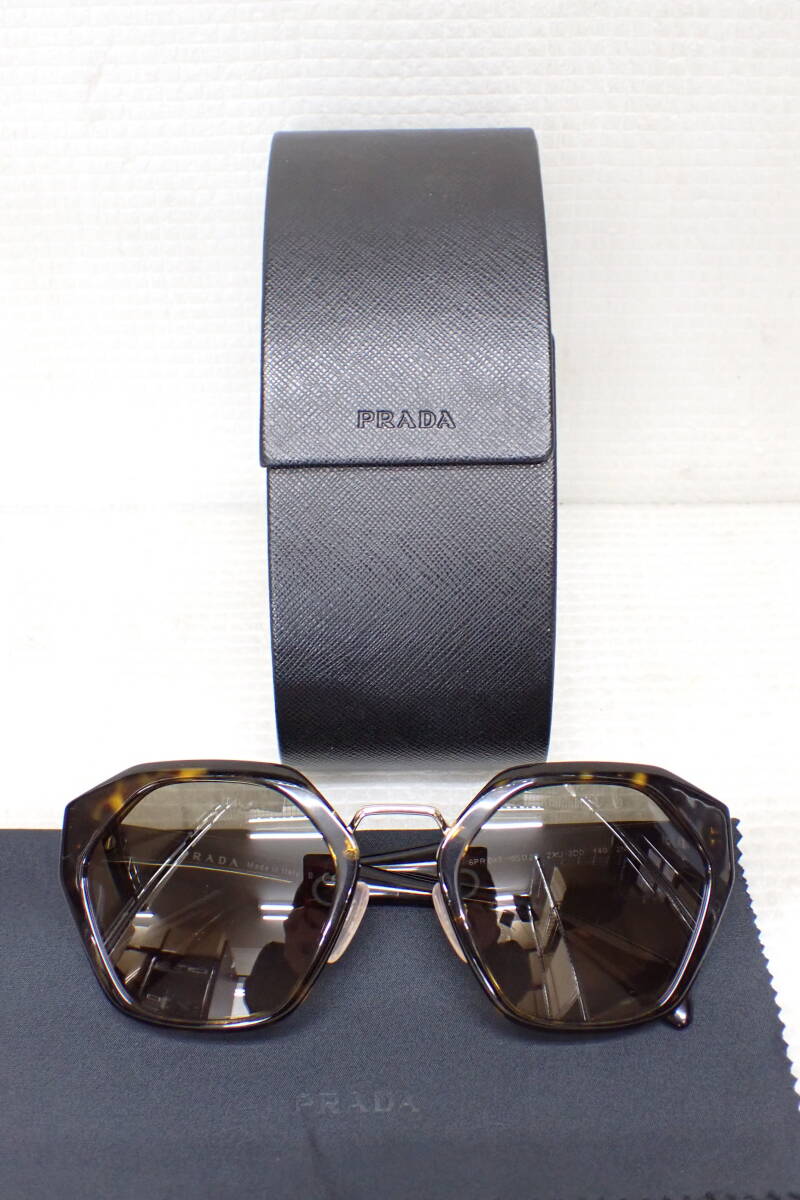 美品 PRADA プラダ べっ甲柄 サングラス SPR04T レディース ケース付 D2-MA拍卖