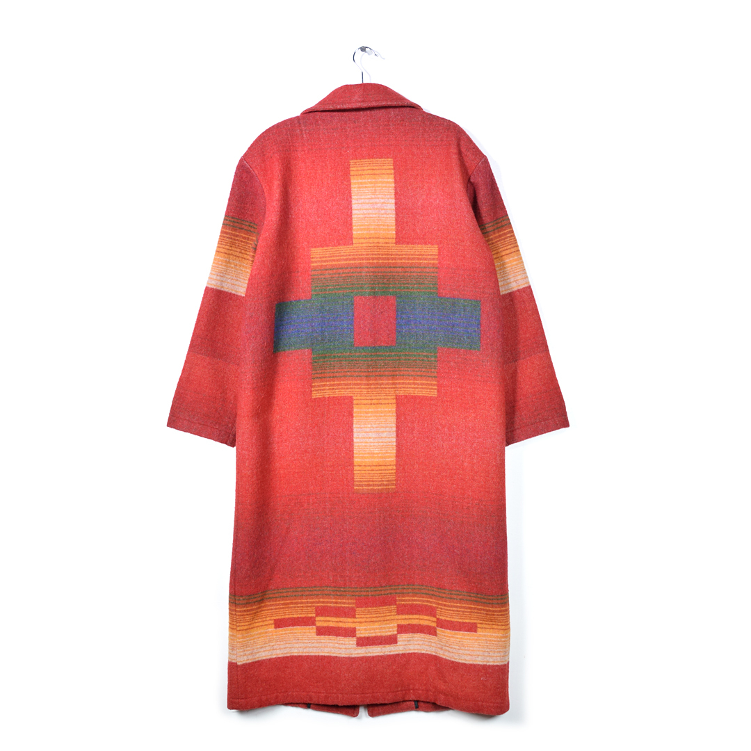 【送料無料】80s ウールリッチ USA製 ヴィンテージネイティブコート コンチョ ウールジャケット WOOLRICH レディースM 古着 @DZ0692拍卖