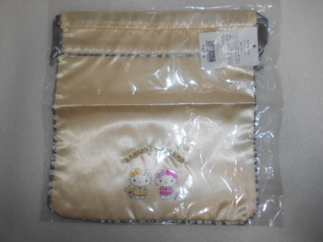 サンリオピューロランド 巾着袋 1個 キティ&ミミィ 保管折りシワあり拍卖