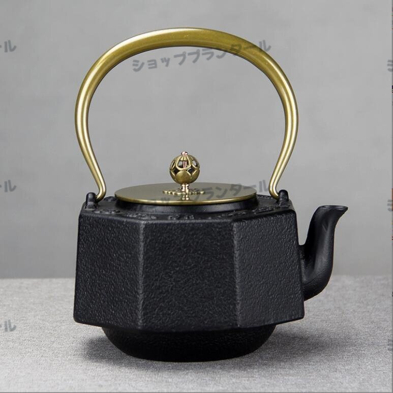 強力推薦★鉄瓶 提梁壺★茶道具 銅製蓋 銅製取っ手 対応 鉄やかん 鉄分補給 鉄びん お茶の道具拍卖