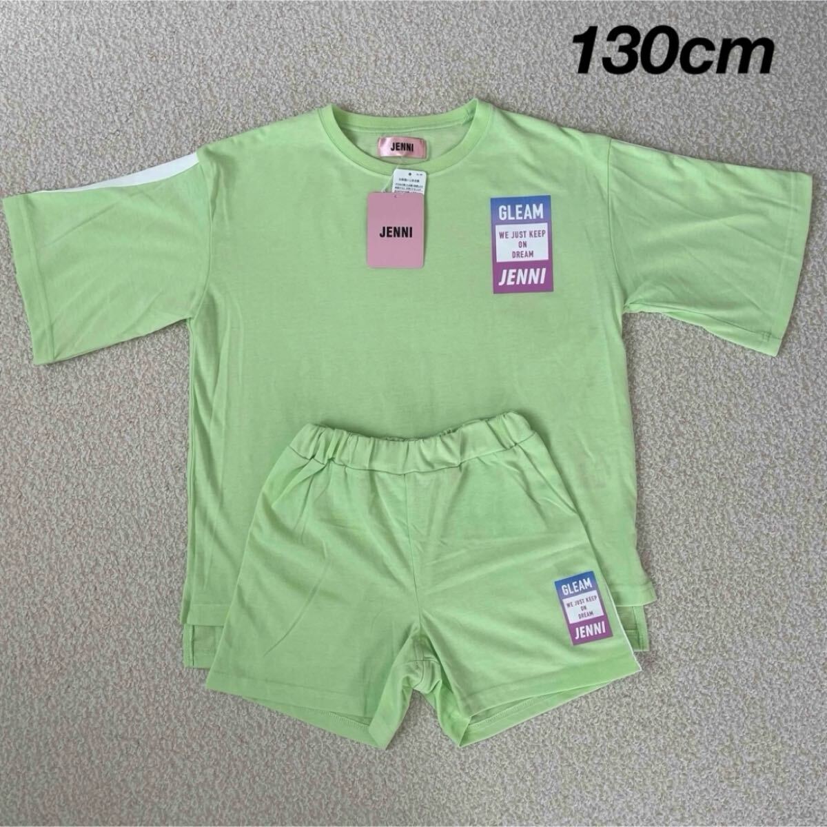 【送料無料】新品★JENNI ジェニィ 半袖 パジャマ グリーン キッズ 女の子 130cm拍卖