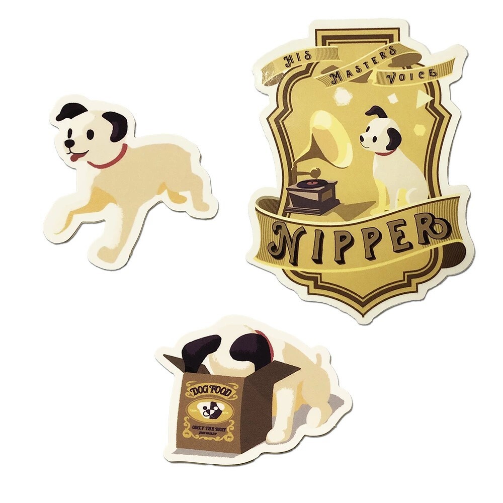 ビクターニッパー ステッカー(3枚セット) / VICTOR NIPPER 絵本ニッパー 正規ライセンス商品拍卖