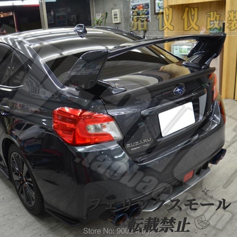 スバル インプレッサ WRX STI 2007-2016 OEスタイル 用 ABS リアルーフスポイラー ウイング トランクリップブーツカバー 外装 カーパーツ拍卖