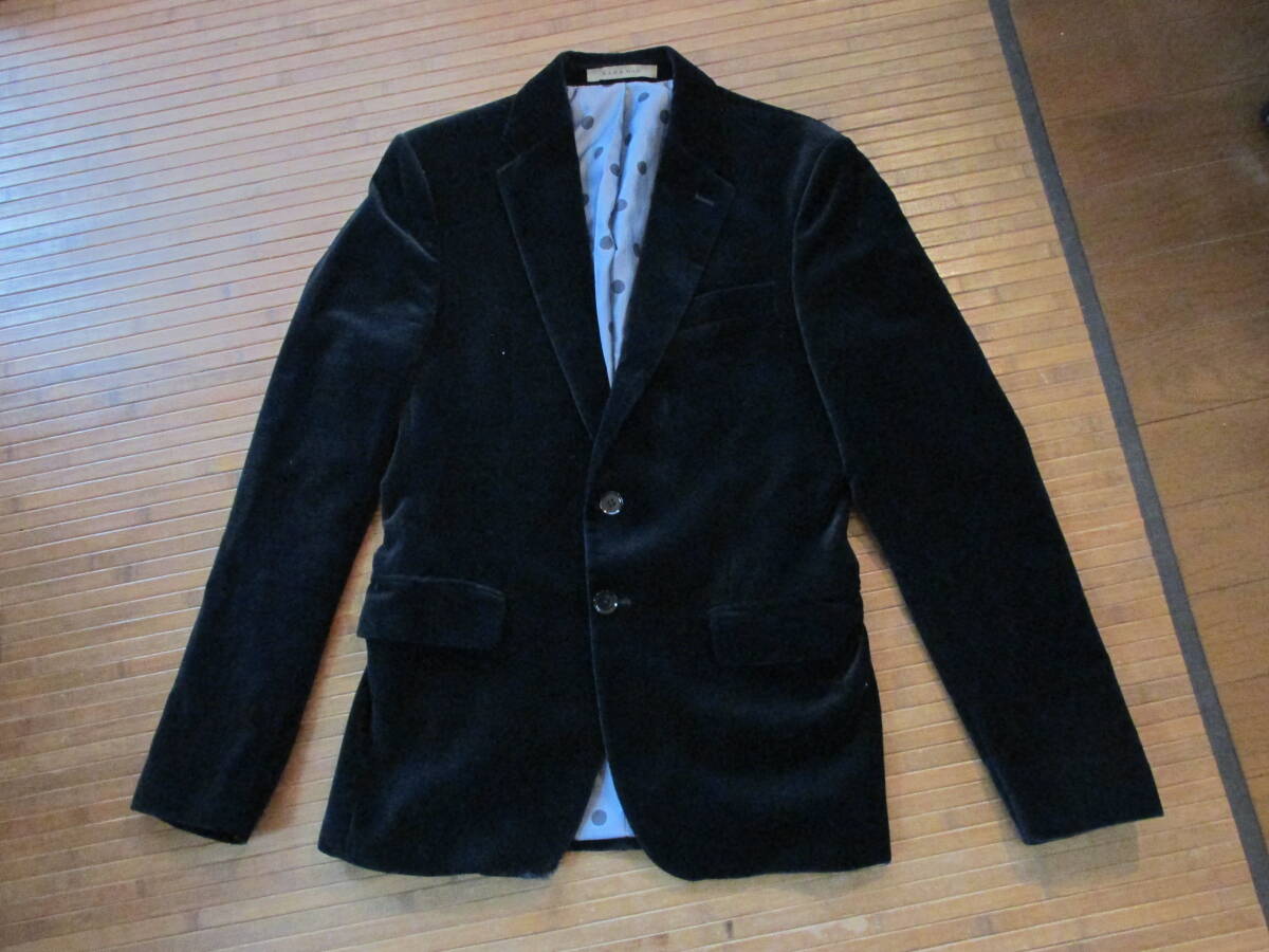984-90♂:ZARA MAN ザラ マン ベルベット フォーマル テーラードジャケット size.US36 色.ネービー 拍卖
