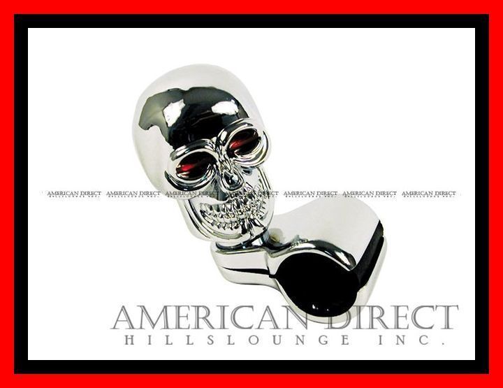 【クローム/スカル】汎用 3D ステアリング ハンドル スピナー ガイコツ ドクロ ハマー シボレー GMC キャデラック ダッジ ジープ アメ車拍卖