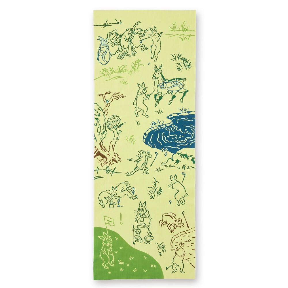 日本手ぬぐい 和柄 おしゃれ 鳥獣戯画 ゴルフ kenema 注染 手拭い クリックポスト対応拍卖