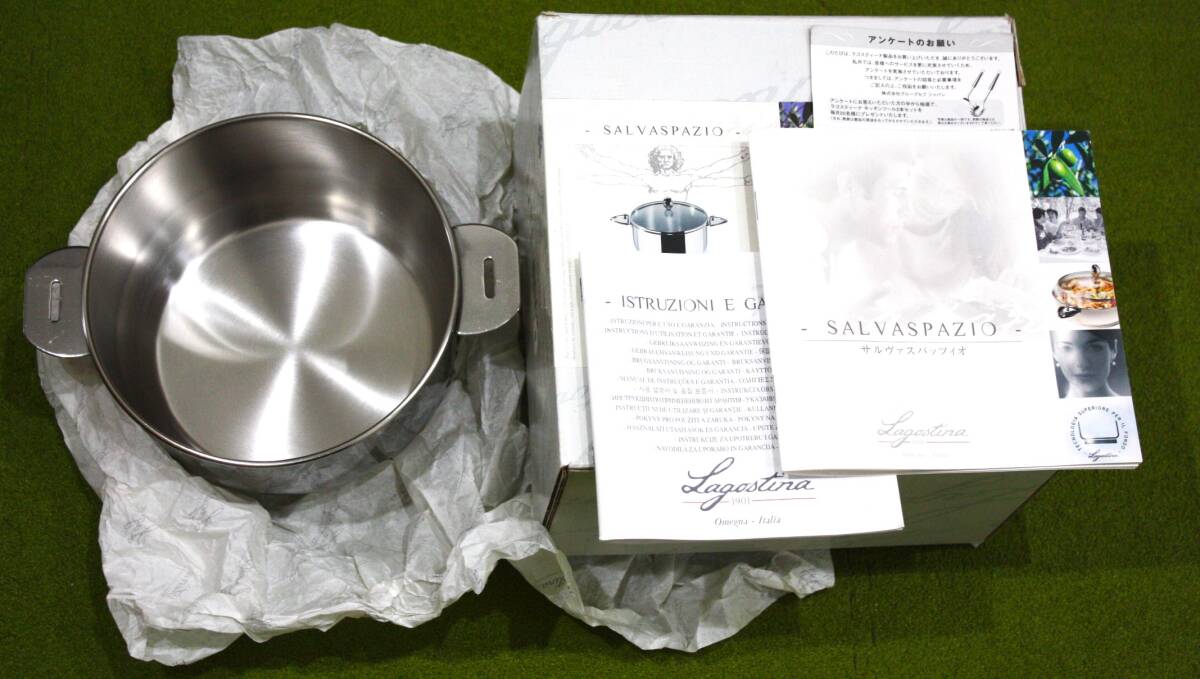 送料無料 ラゴスティーナ サルヴァスパッツィオ シチューポット18cm(蓋無し) 未使用品 Lagostina SALVASPAZIO拍卖