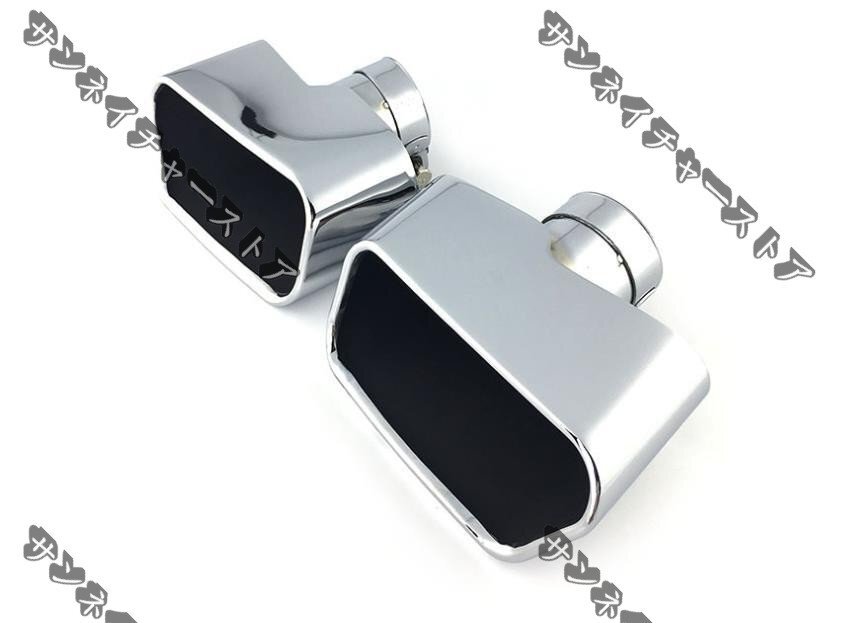 BMW 5シリーズ F10 方口改装マフラーカッター シルバー 左右セット 送料無料拍卖