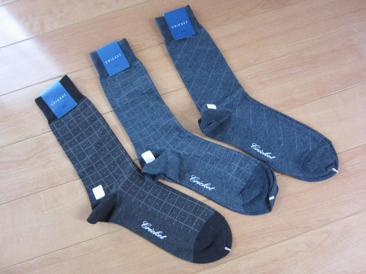 CRICKET クリケット ソックス 靴下 メンズ 25-26㎝ 3足セット拍卖