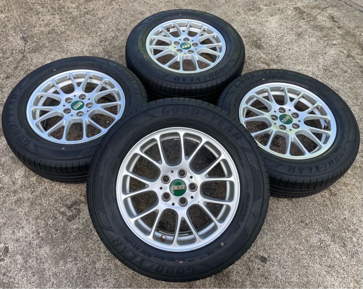 ★BBS 15インチホイール6J PCD 100 OFFSET 40 5穴GOOD YEAR 195/65R15 ラジアルタイヤ4本★518拍卖