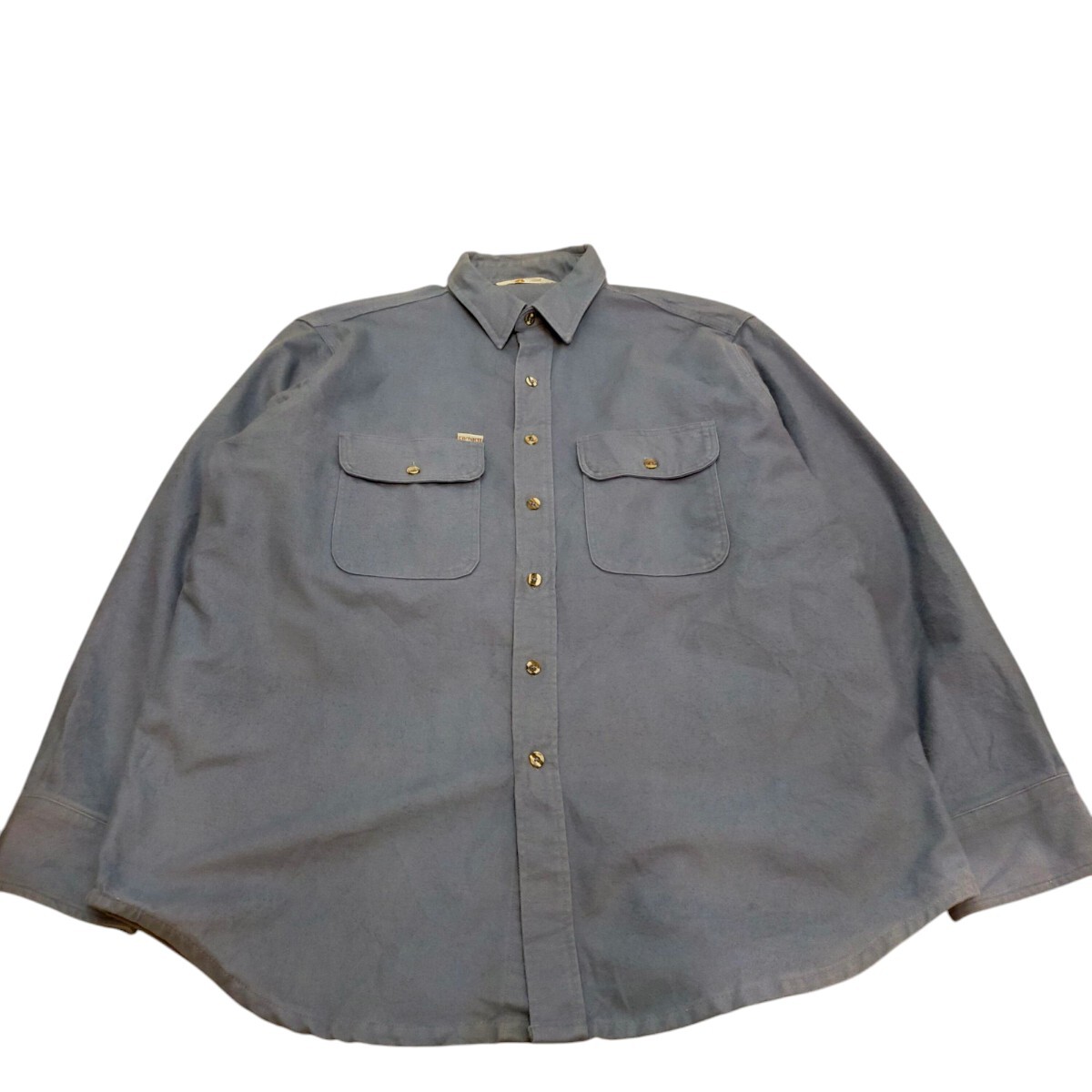 古着 カーハート 長袖シャツ ネルシャツ シャモアクロス ヴィンテージ 80s 90s拍卖