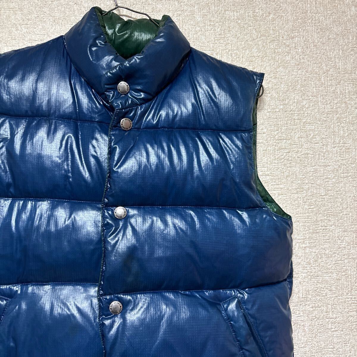 【ダウンぱんぱん】 BEAMS BOY(ビームスボーイ) リバーシブルナイロンダウンベスト レディースSサイズ相当 アウター拍卖