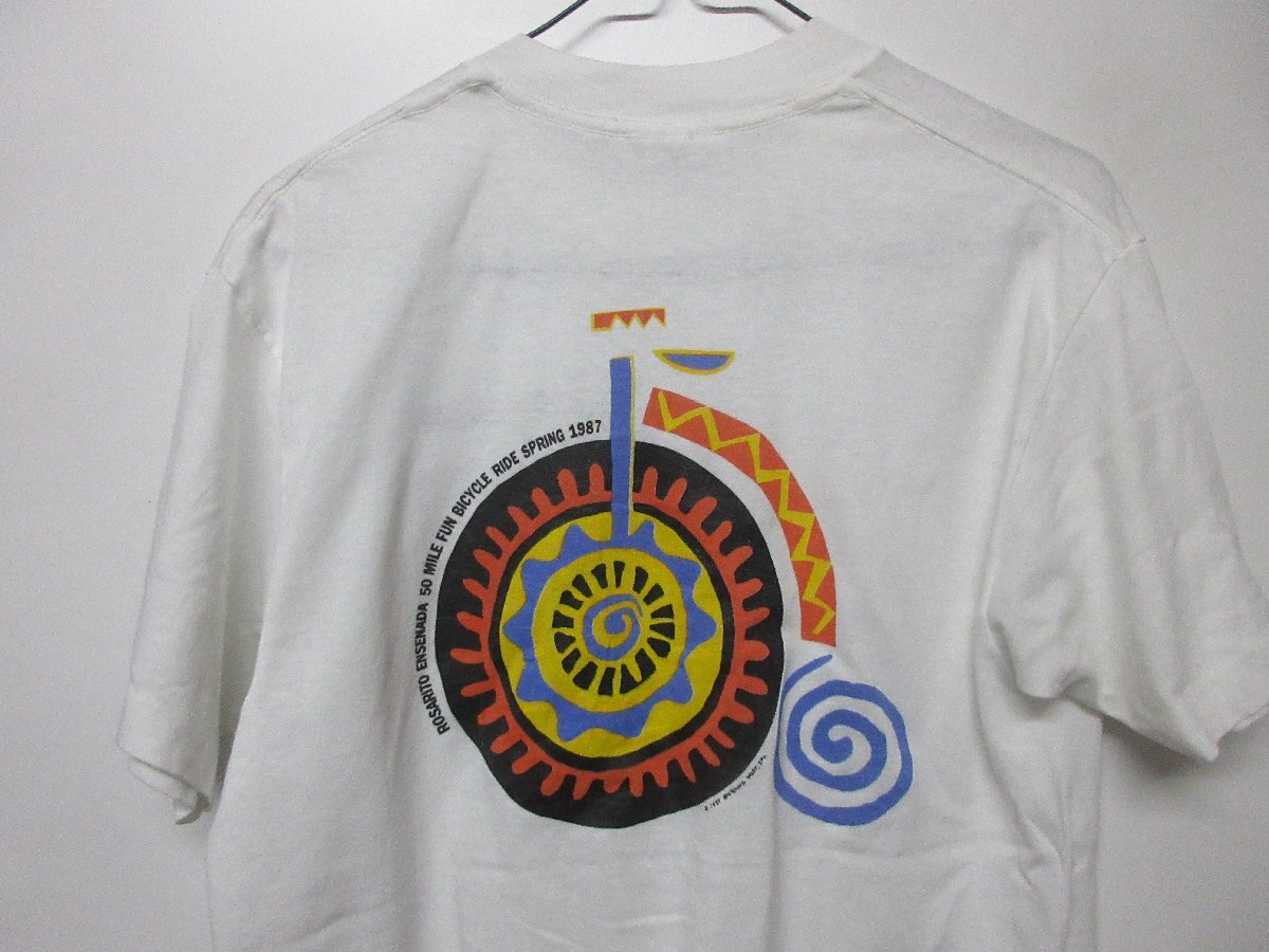 80s vintage Tシャツ SM 白 FM ラジオ シングル ヴィンテージ アメカジ古着 sy2696拍卖