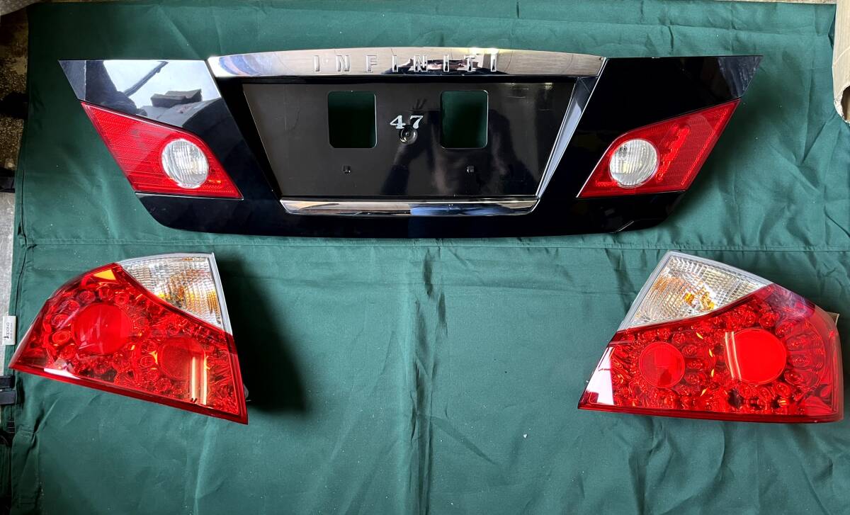 日産 フーガ FUGA Y50 インフィニティ ガーニッシュ&テールランプ セット USDM INFINITI M35 北米仕様 中古品拍卖