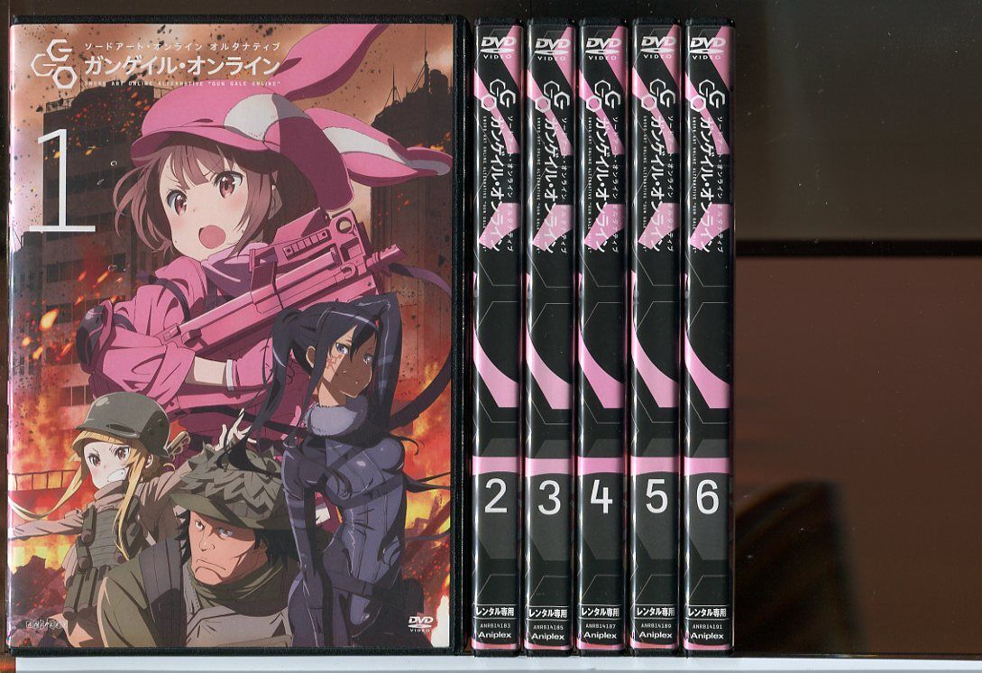 ソードアート・オンライン オルタナティブ ガンゲイル・オンライン 全6巻セット/DVD レンタル落ち/楠木ともり/日笠陽子/c1384拍卖