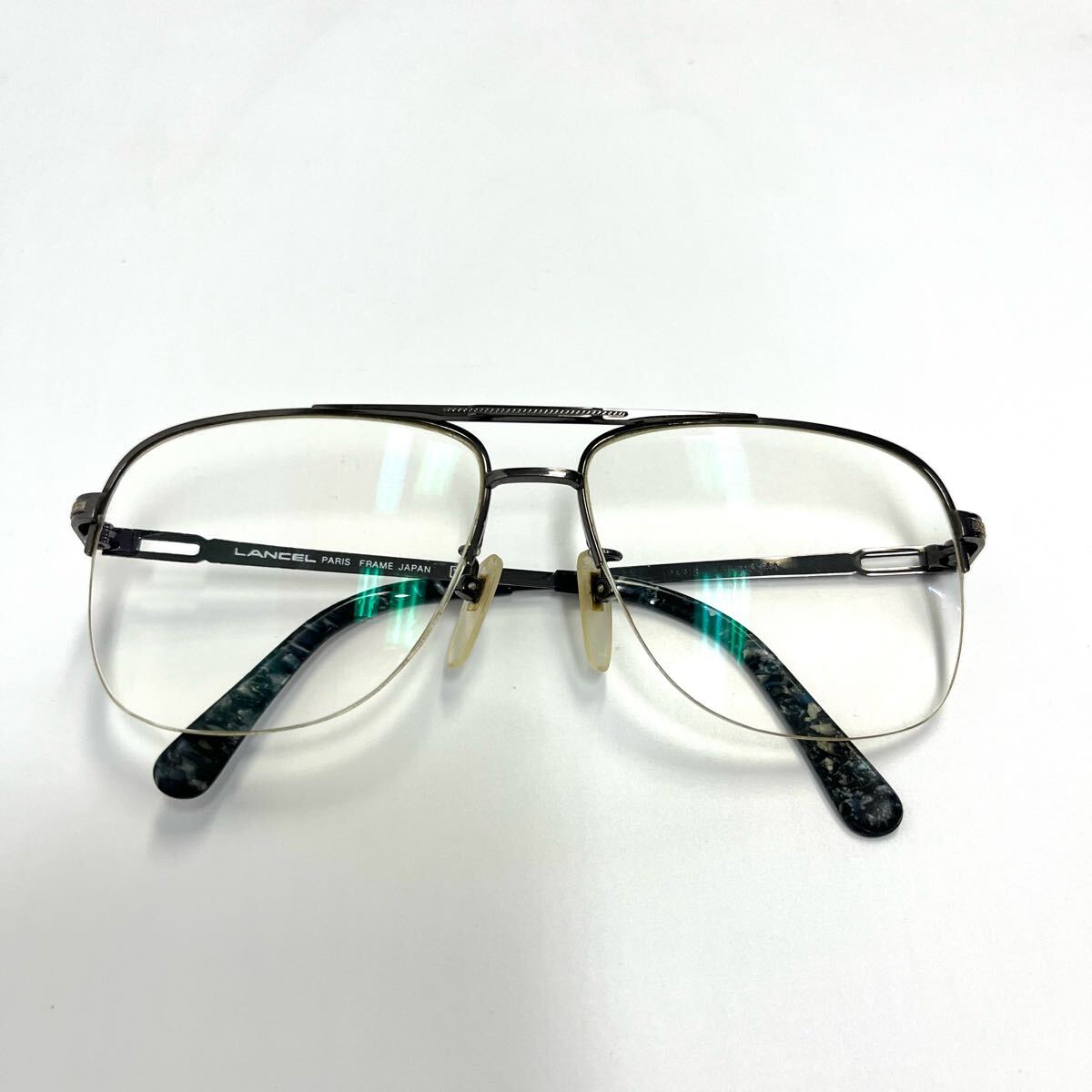 LANCEL PARIS 眼鏡 メガネ 度入り アイウェア ランセル メタルフレーム 日本製 ツーブリッジ ヴィンテージ【レターパックプラス郵送可】#59拍卖