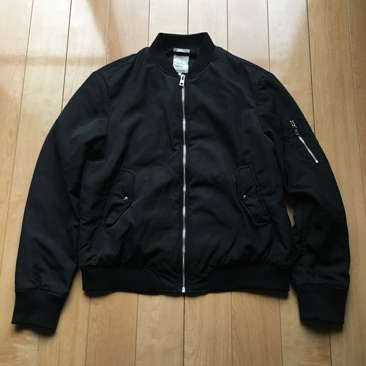 ザラ MA-1ブルゾン 187-1-80 レディース M ブラック拍卖