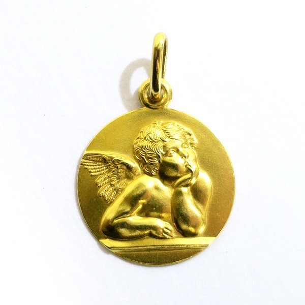 UNOAERRE ウノアエレ K18 エンジェル ペンダント トップ 750YG 約2.8g【代引不可】【送料無料】中古品 used AB拍卖