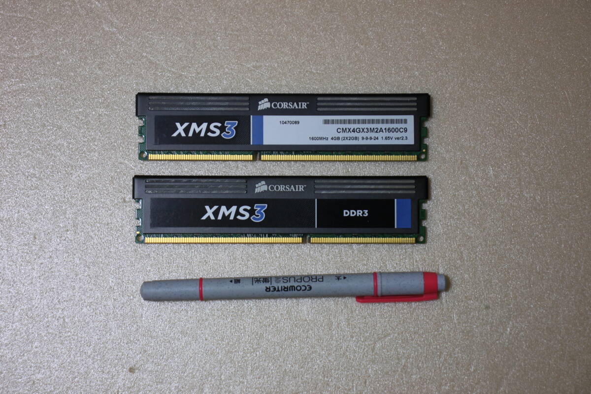 11◇ DDR3メモリー ◇ 「DDR3-1600MHz」 2GBx2枚(合計4GB) 【コルセア製】拍卖