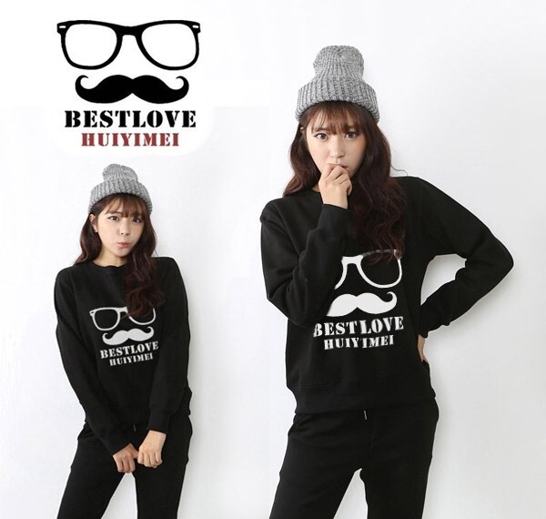 薄手パーカー,Tシャツ,トップス,めがね,髭,ひげロゴ,長袖,ブラック拍卖