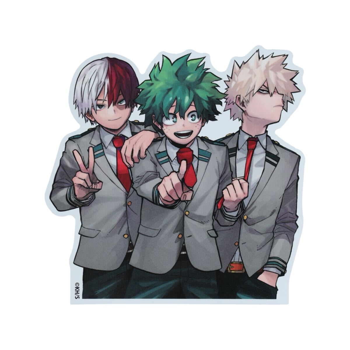 僕のヒーローアカデミア 堀越耕平 緑谷 爆豪 轟 ダイカットステッカー拍卖