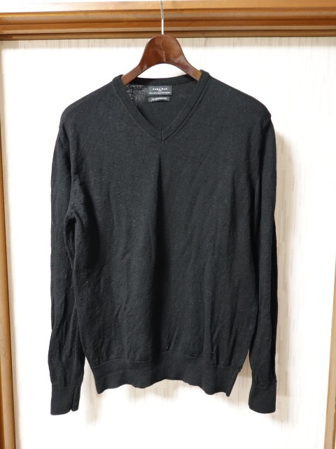 ●ZARA MAN ザラ Vネック セーター XL 黒 大きいサイズ●0312●拍卖
