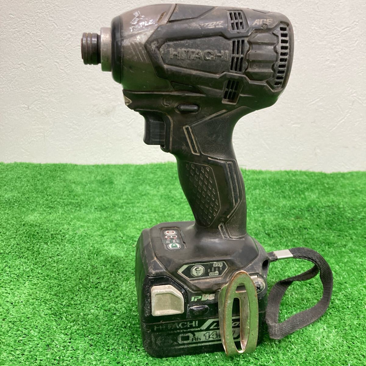 日立工機 14.4V コードレス インパクトドライバー WH14DDL2 充電式 6.0Ahリチウムイオン電池×1(BSL1460)領収証 3820拍卖